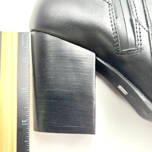 Blondo Womens Size 6.5 Black Leather Waterproof Block Heel Ankle Boots Shoes - Picture 11 of 12